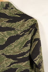 Mid-1960s US Cut Okinawa Tiger Lime Green Color Tiger Stripe Shirt Used