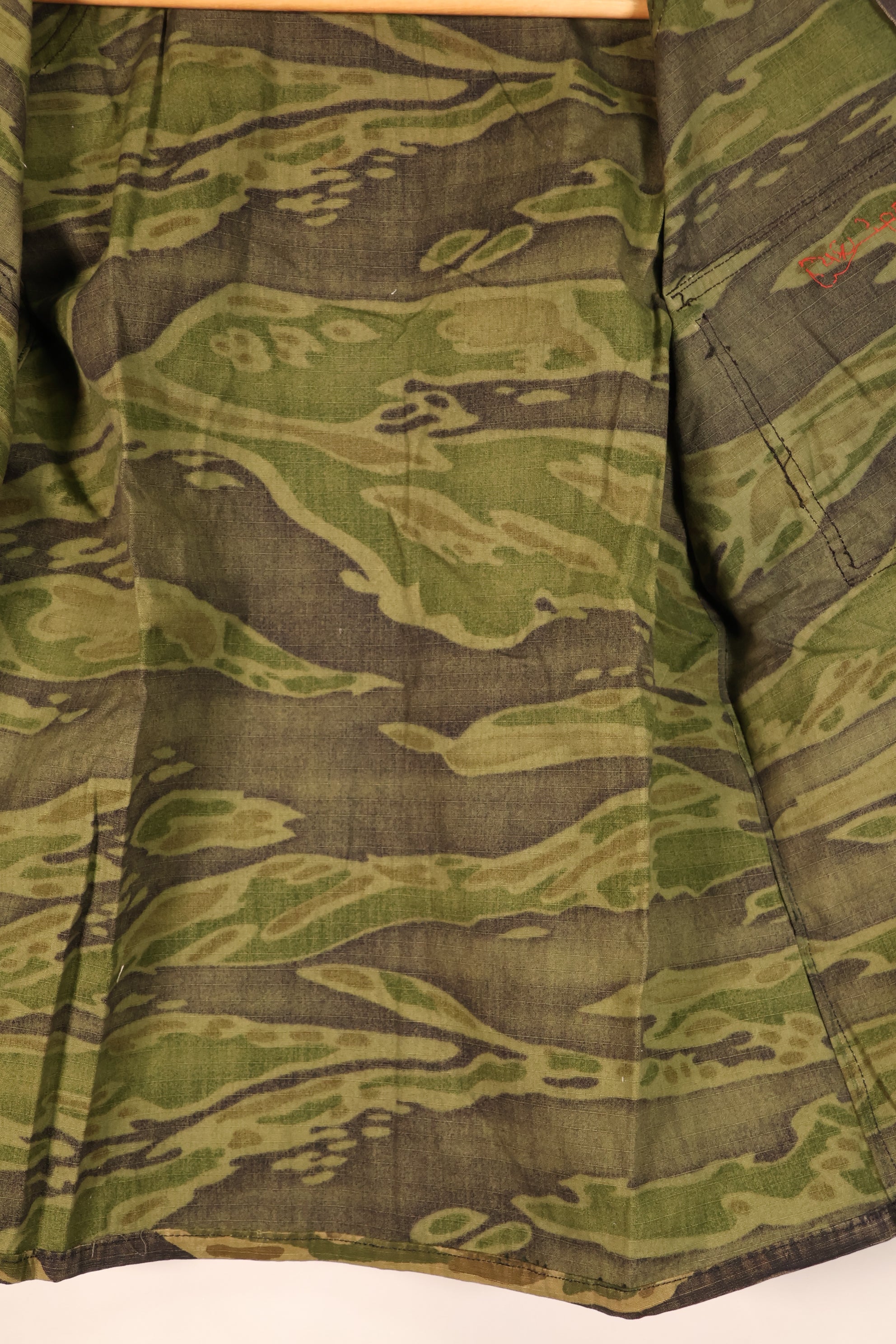 1970s—Authentic Fabric—Postwar Manufacture—VNMC 5th Model South Vietnamese Marine Corps Tiger Stripe Shirt—Used