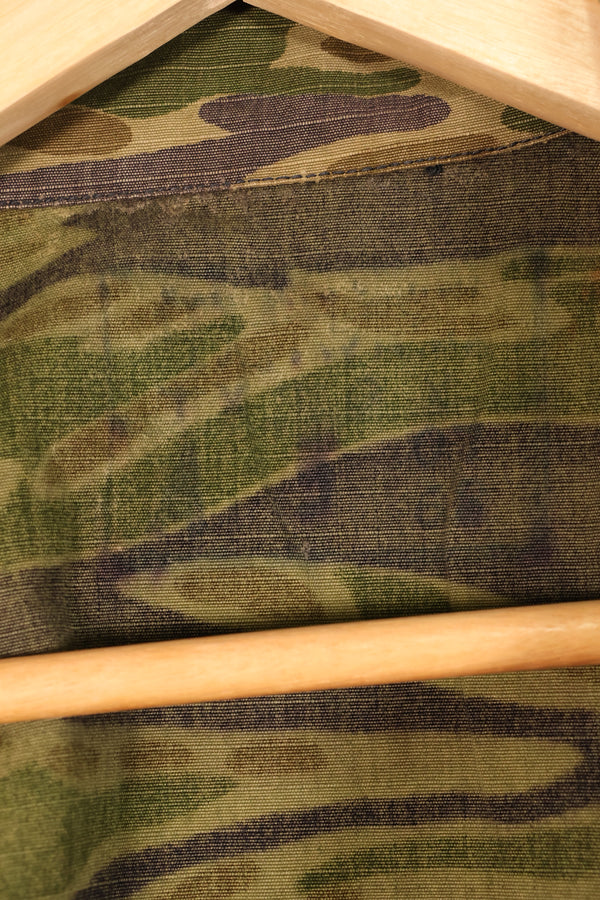 1970s—Authentic Fabric—Postwar Manufacture—VNMC 5th Model South Vietnamese Marine Corps Tiger Stripe Shirt—Used
