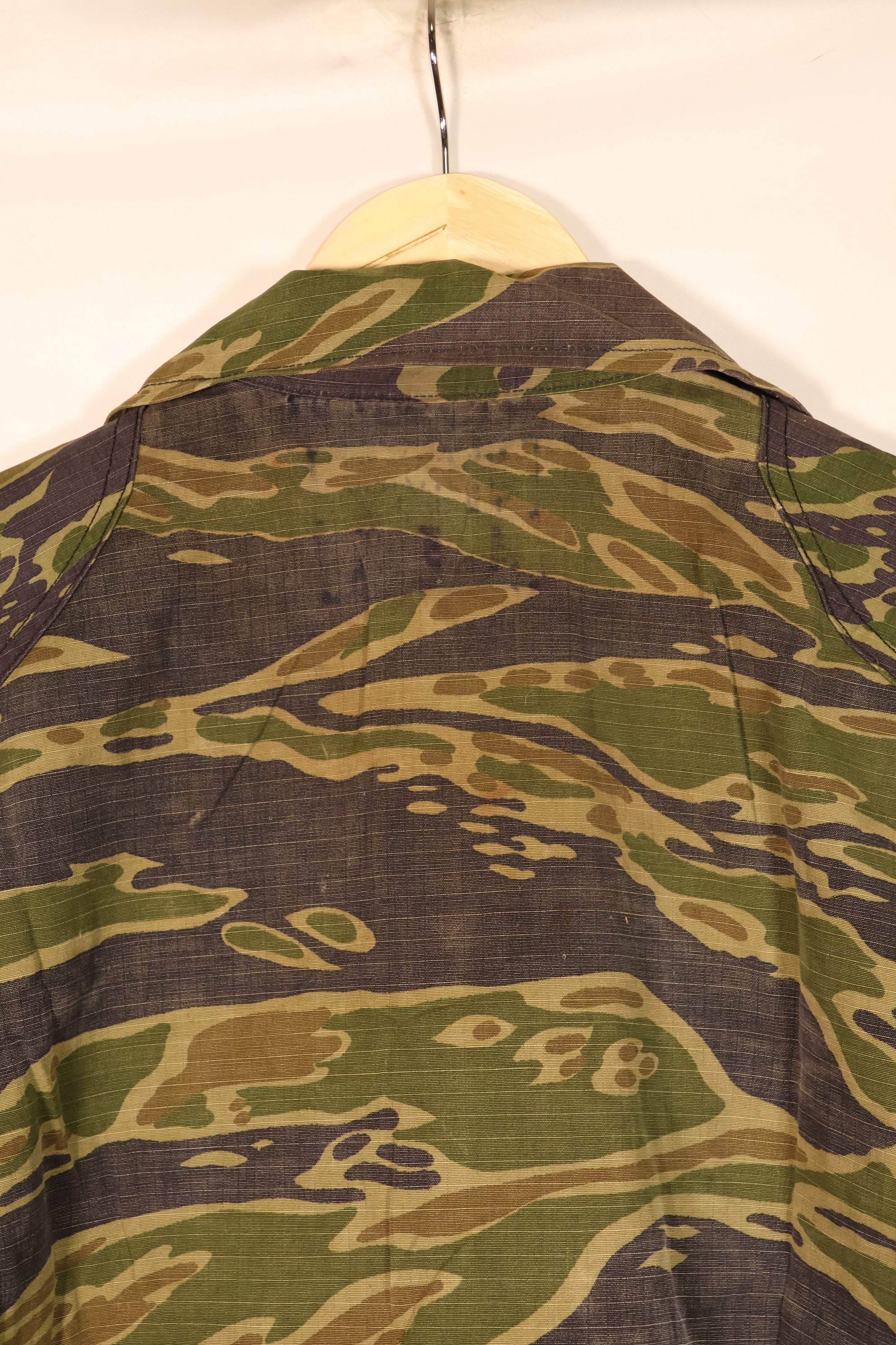 1970s—Authentic Fabric—Postwar Manufacture—VNMC 5th Model South Vietnamese Marine Corps Tiger Stripe Shirt—Used
