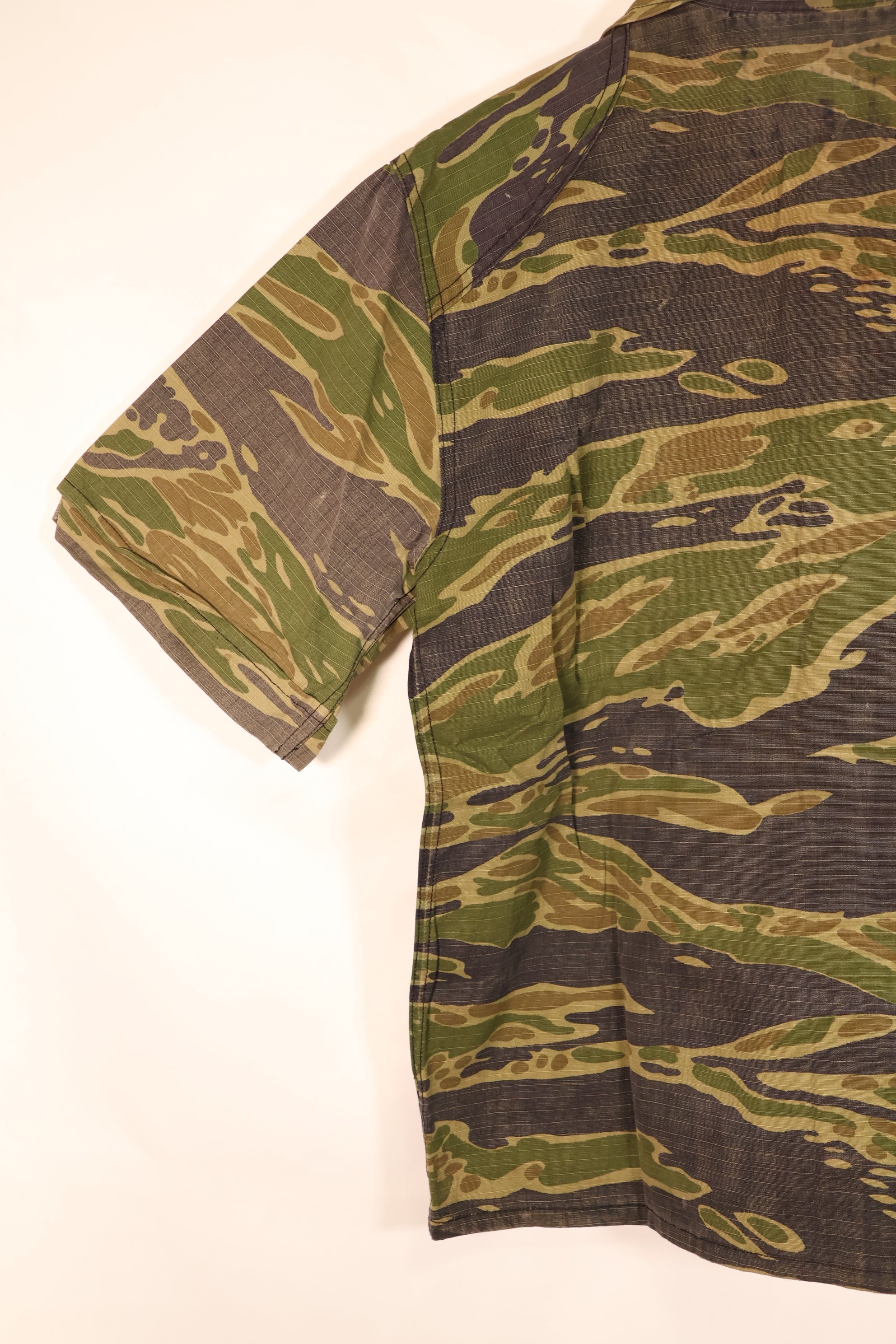 1970s—Authentic Fabric—Postwar Manufacture—VNMC 5th Model South Vietnamese Marine Corps Tiger Stripe Shirt—Used