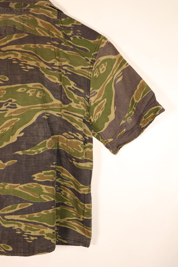 1970s—Authentic Fabric—Postwar Manufacture—VNMC 5th Model South Vietnamese Marine Corps Tiger Stripe Shirt—Used