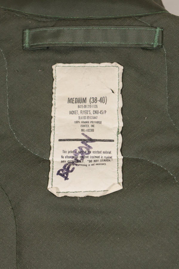 1998 Contract MEDIUM US Navy CWU-45P Flight Jacket, used, good condition.