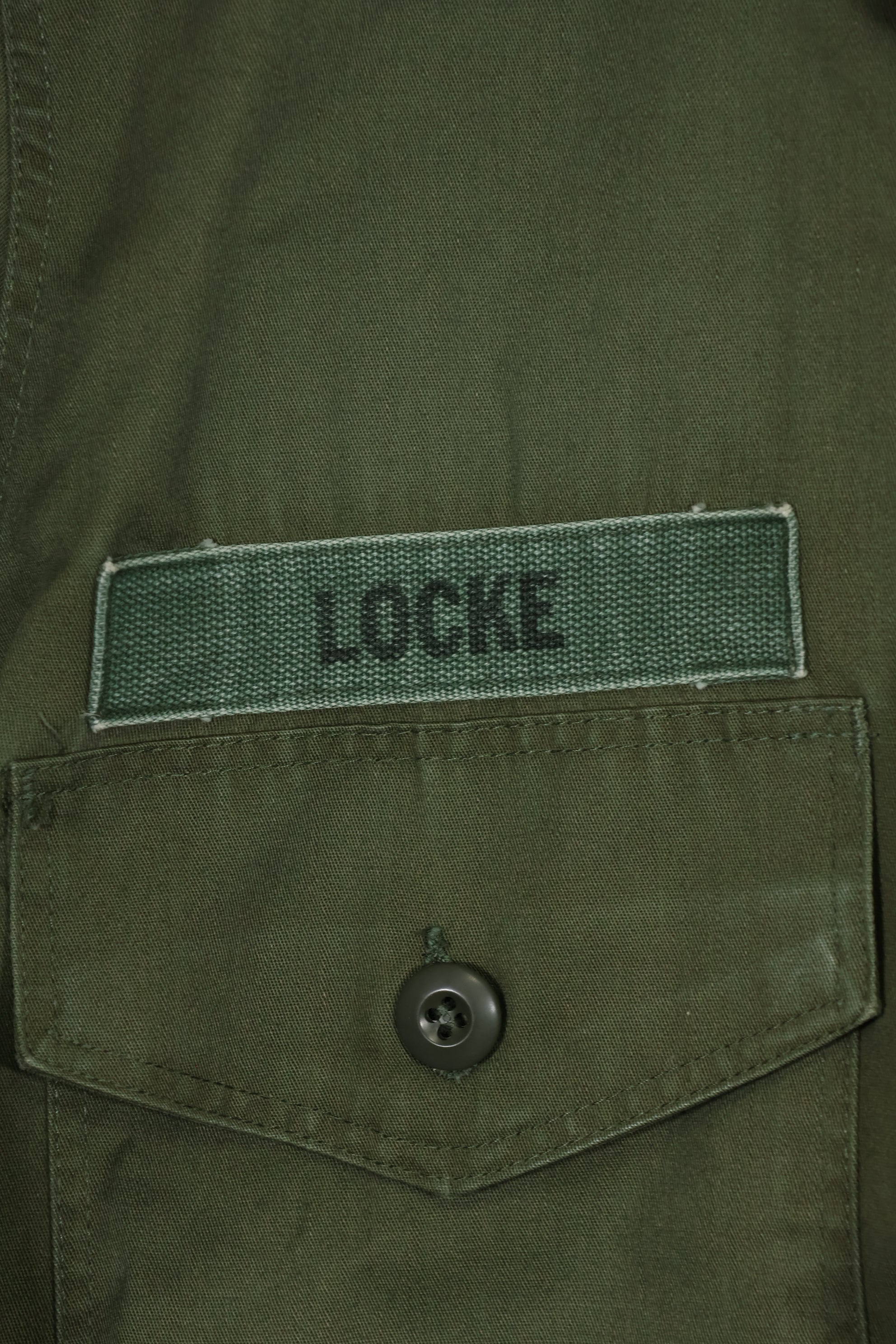 1960's Lot OG-107 Utility Shirt LOCKE Ex-SF Troop Released Used No-Iron Shirt B