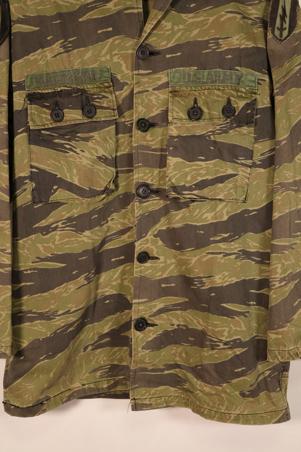 Circa 1970–71, US-M, TO81, Silver Tiger Pattern, Tiger Stripe Shirt, with Patch, Used