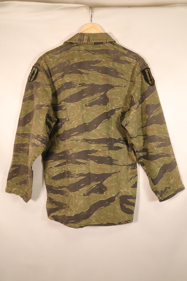 Circa 1970–71, US-M, TO81, Silver Tiger Pattern, Tiger Stripe Shirt, with Patch, Used