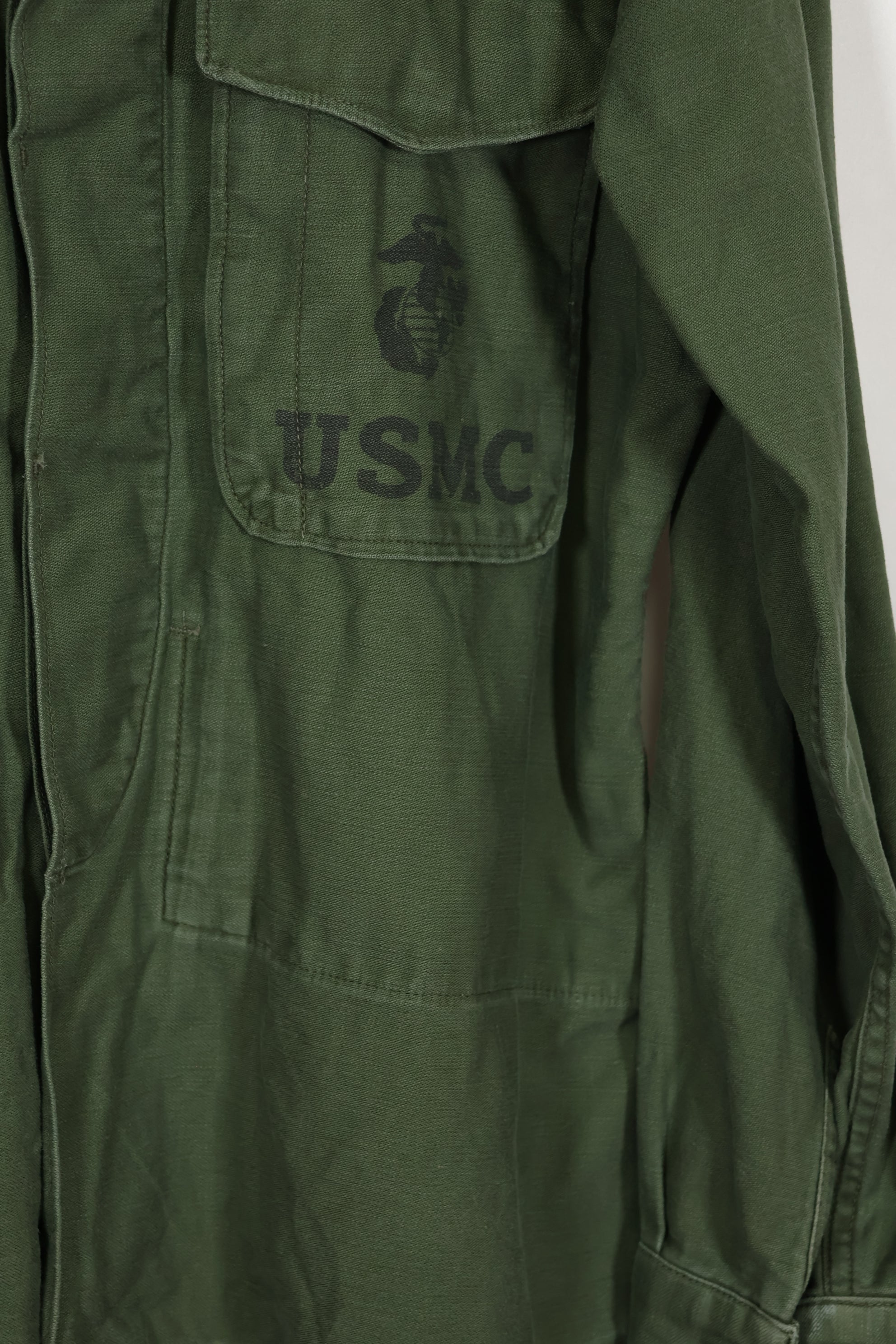 1950s US Marine Corps P56 OG-107 Utility Shirt, used, good condition.