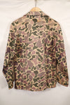 Early 1960s, faded, estimated A-L CIDG, beogum camouflage Asian cut shirt.