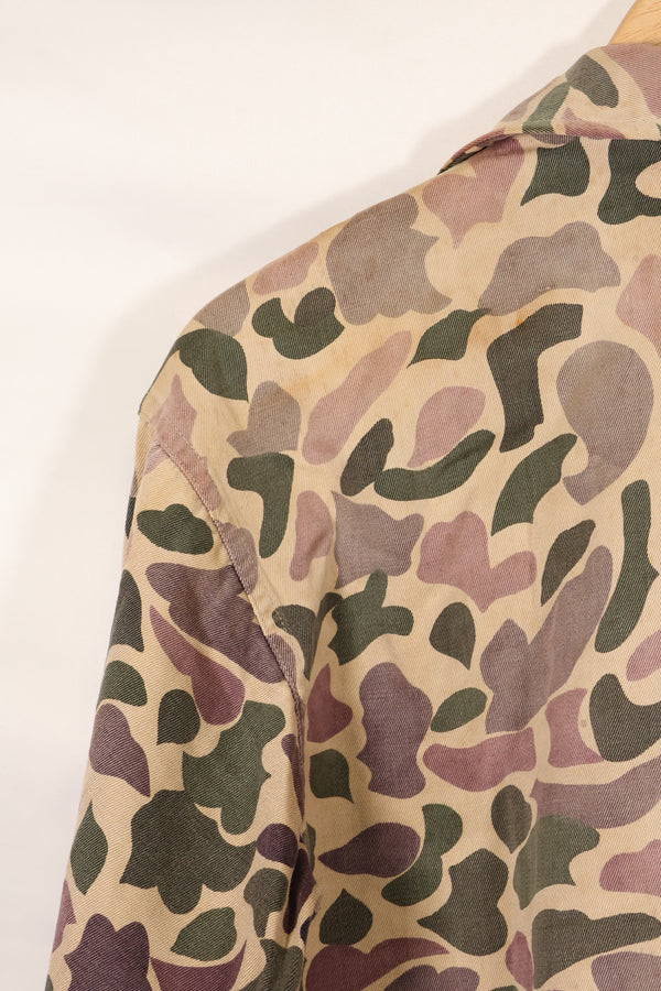 Early 1960s, faded, estimated A-L CIDG, beogum camouflage Asian cut shirt.