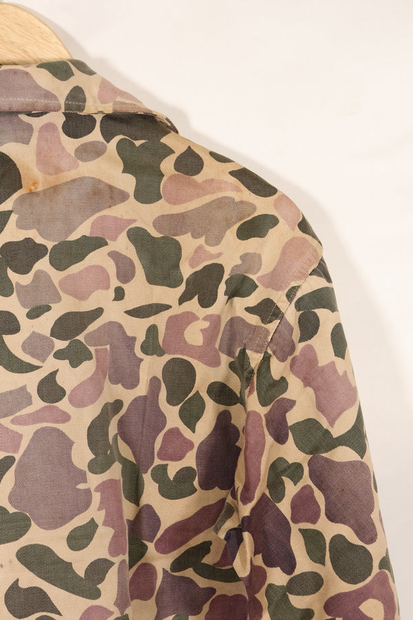 Early 1960s, faded, estimated A-L CIDG, beogum camouflage Asian cut shirt.
