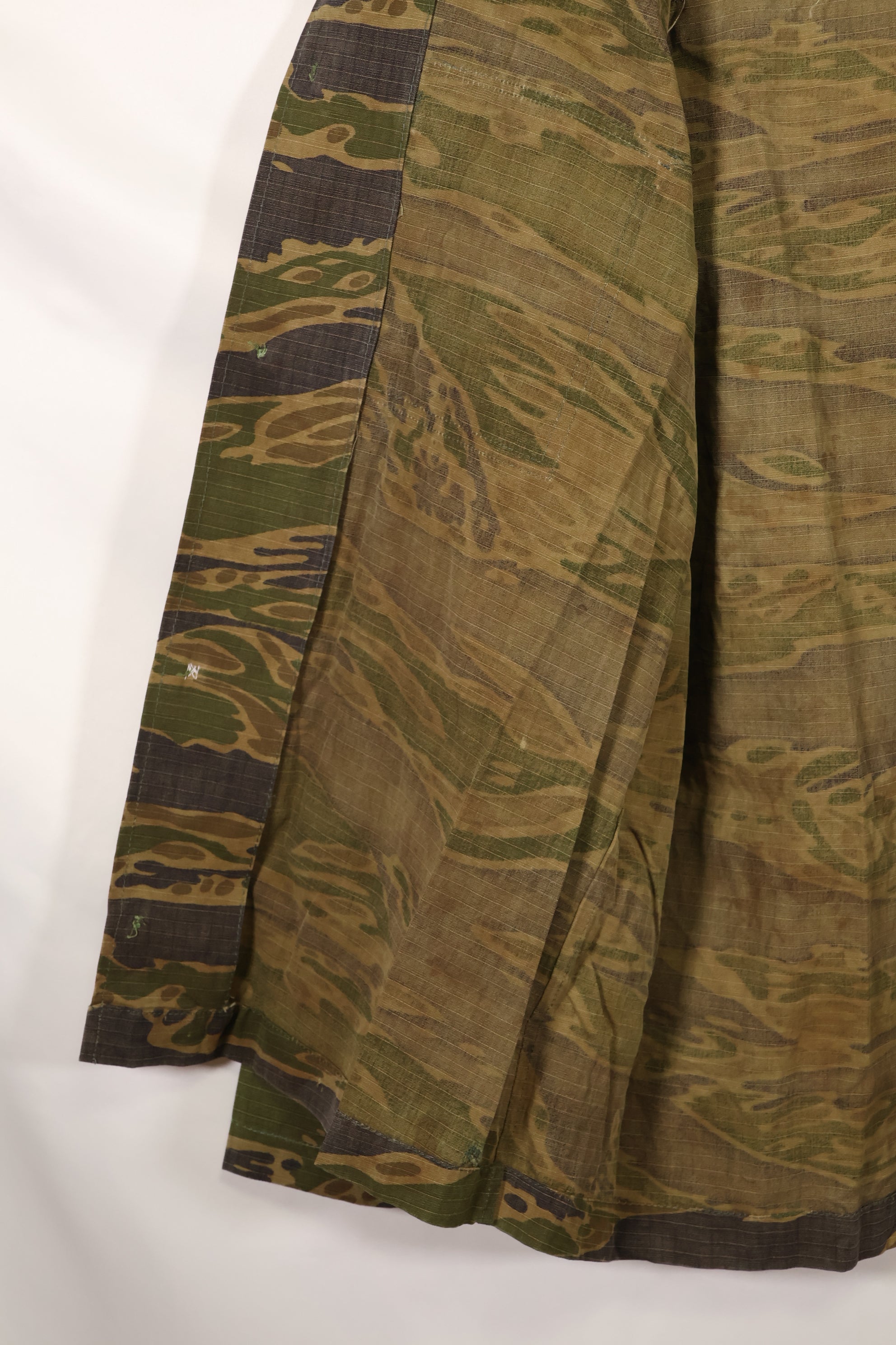 1970s South Vietnamese Marine Corps Tiger Stripe Shirt VNMC Late Ripstop Pattern Used