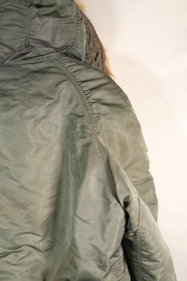 20 世纪 50 年代中号黑色标签 N-3B Heavy Zone 飞行夹克，二手。