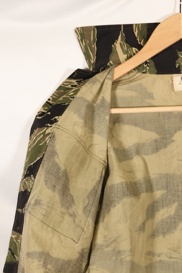 1960s Deadstock A-M Okinawa Tiger Tiger Stripe Shirt Asian Cut