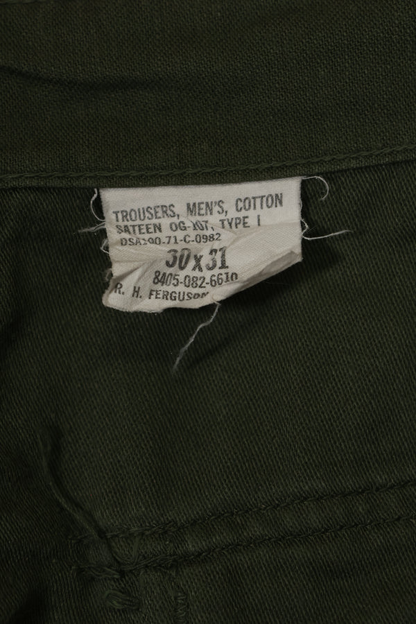 1971 OG-107 utility pants, baker pants, 30 X 31, used.