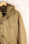 1940s WWII US Navy N-1 deck coat parka, faded, no stencil, used.