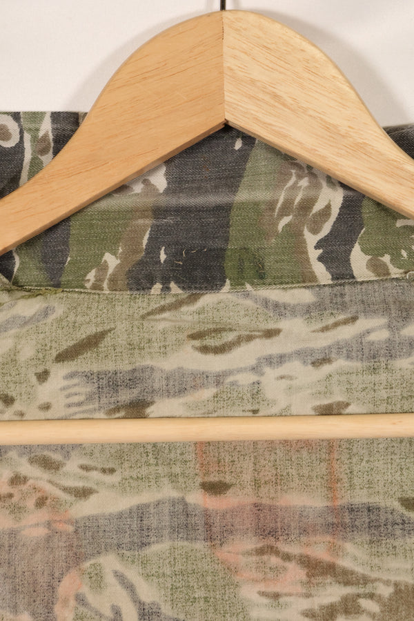 1960s Tiger stripe shirt, CIDG pattern, faded, stained, used.