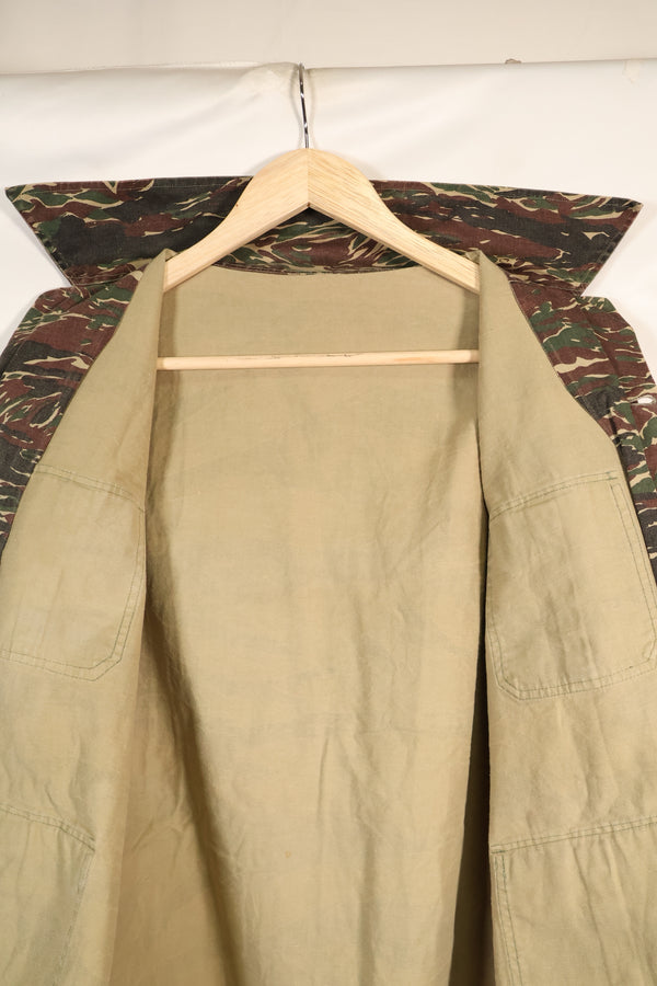 1970s Silver Tiger Tiger Stripe Shirt Tie Tiger 4 Pockets Used