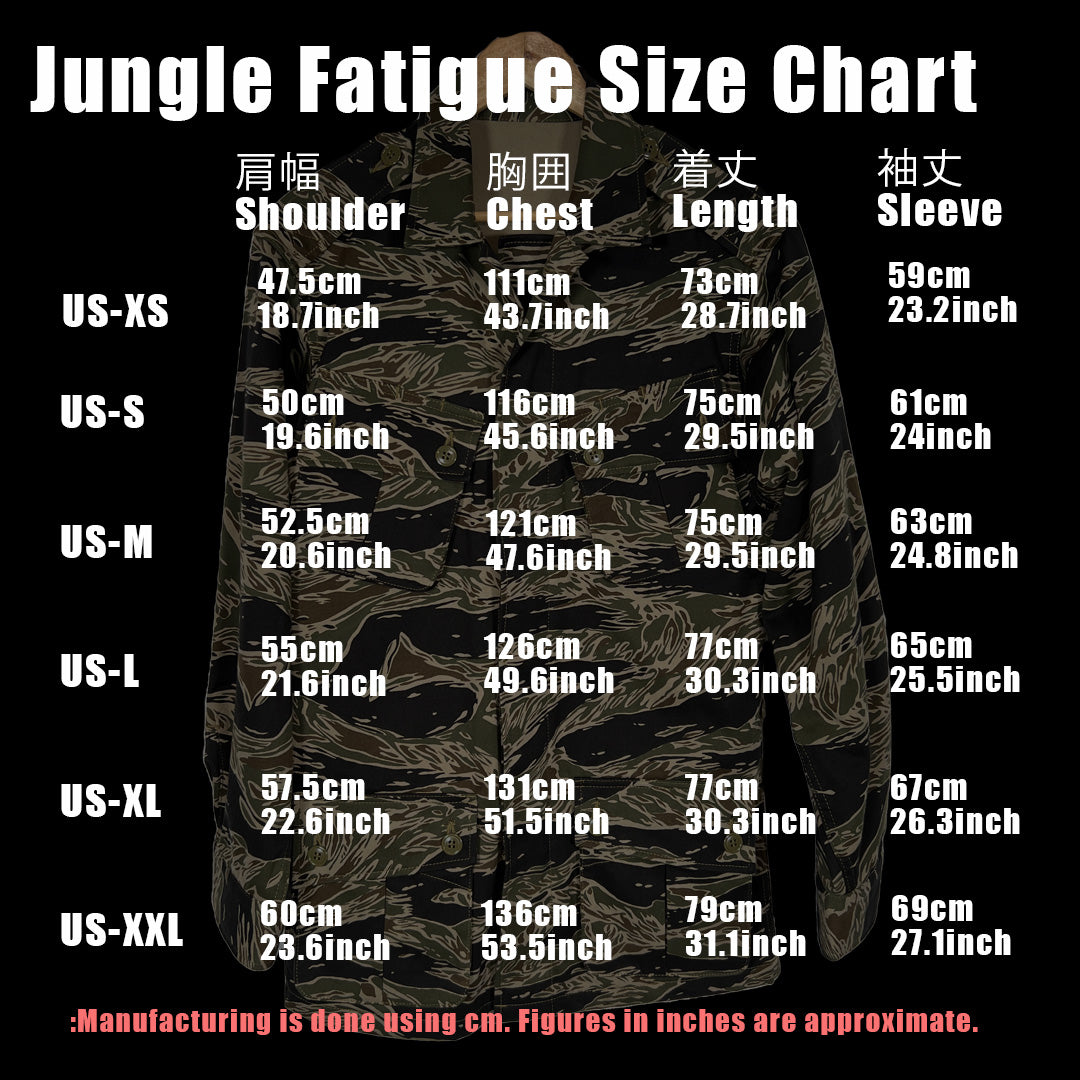 [Delivery in early March 2024]  MILITARIA 1911 Silver Tiger Stripe 1st Model Jungle Fatigue Jacket MADE IN JAPAN