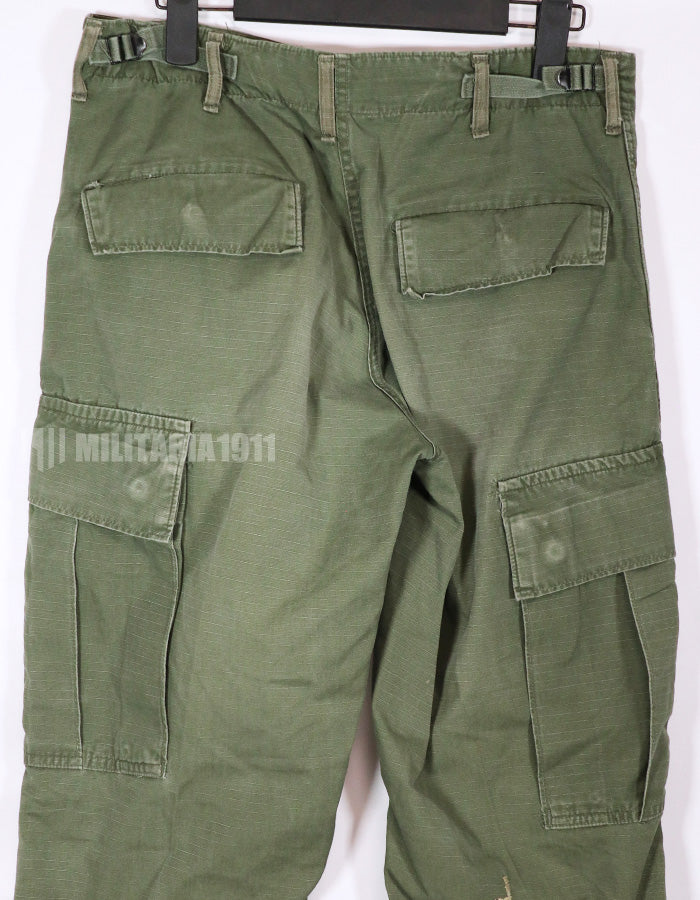 Real 1969 4th Model Jungle Fatigue S-R Pants, worn.