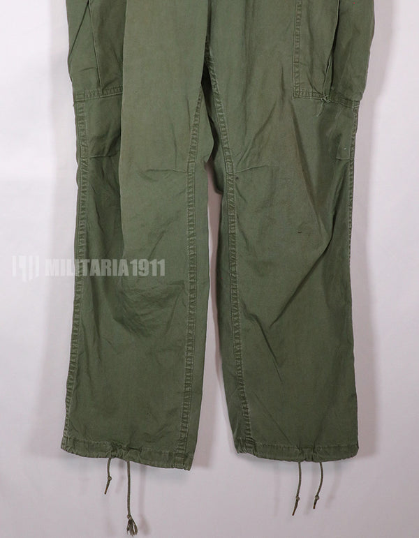 Real Poplin jungle fatigue pants, faded, used.