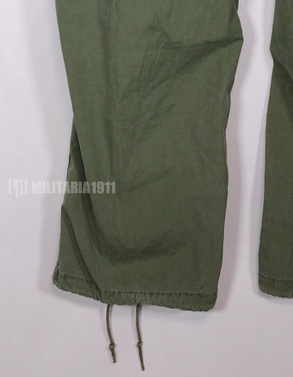 Real Poplin jungle fatigue pants, faded, used.