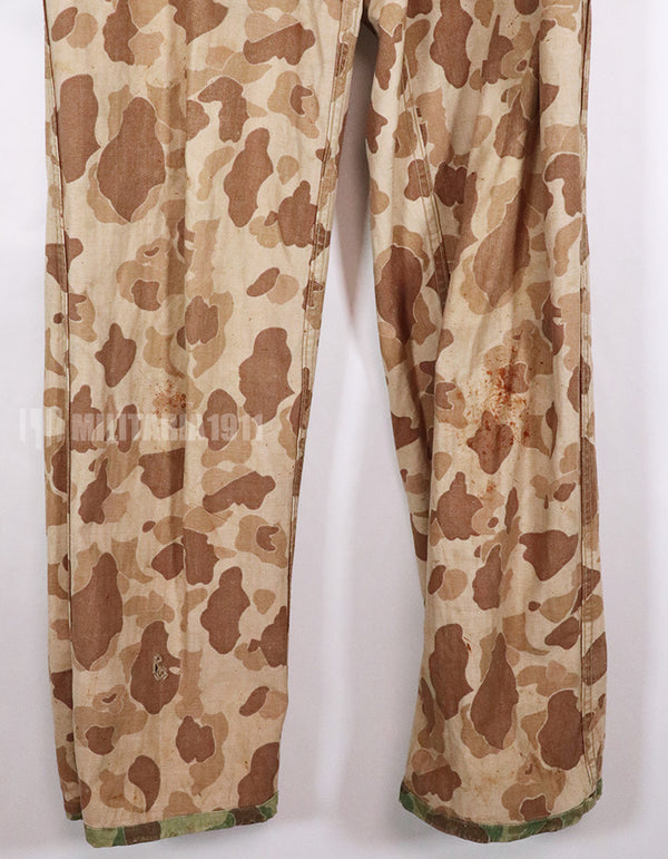 Real 1940s US Marine Corps Frog Skin Camouflage P44 Reversible Pants Used