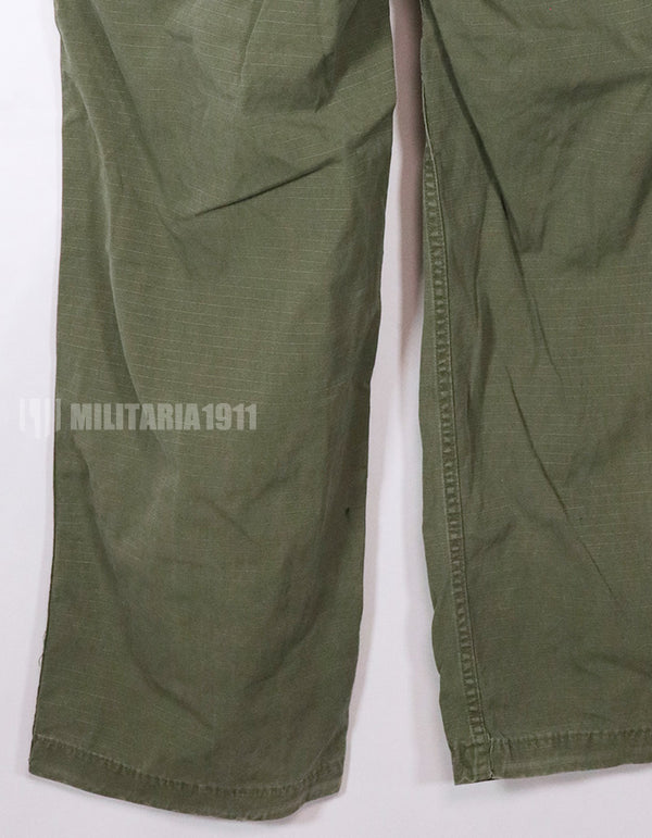 Real 1969 4th Model Jungle Fatigue pants, no size tag, used.