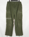 Real Poplin Jungle Fatigue pants, S-S, faded, used.