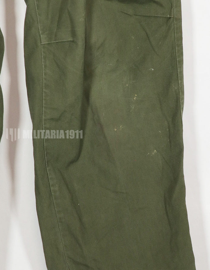 Real Poplin Jungle Fatigue pants, S-S, faded, used.