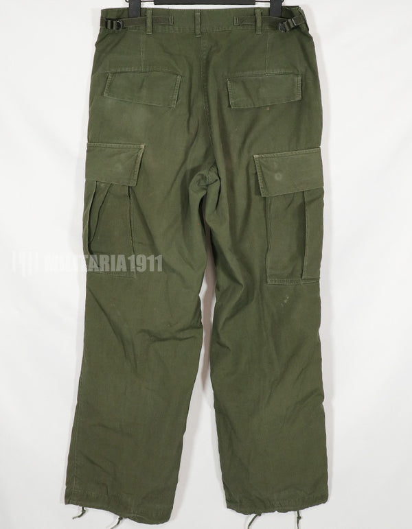 Real Poplin Jungle Fatigue pants, S-S, faded, used.