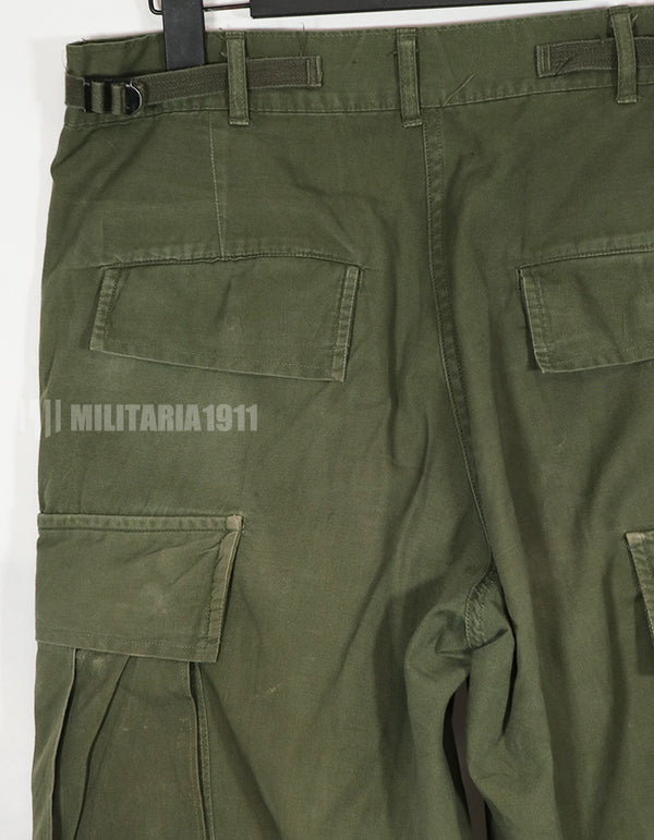 Real Poplin Jungle Fatigue pants, S-S, faded, used.