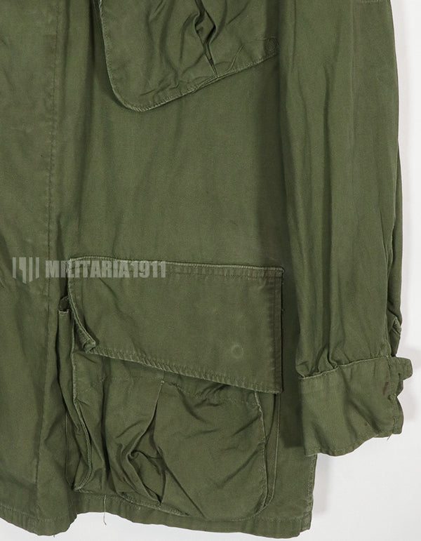 Real 2nd Model Jungle Fatigue Jacket, S-S, with patch attached afterwards, used.