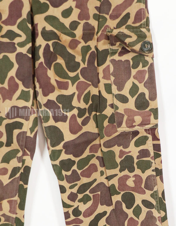 Real CIDG Beogum camouflage locally made duck hunter pants, used.