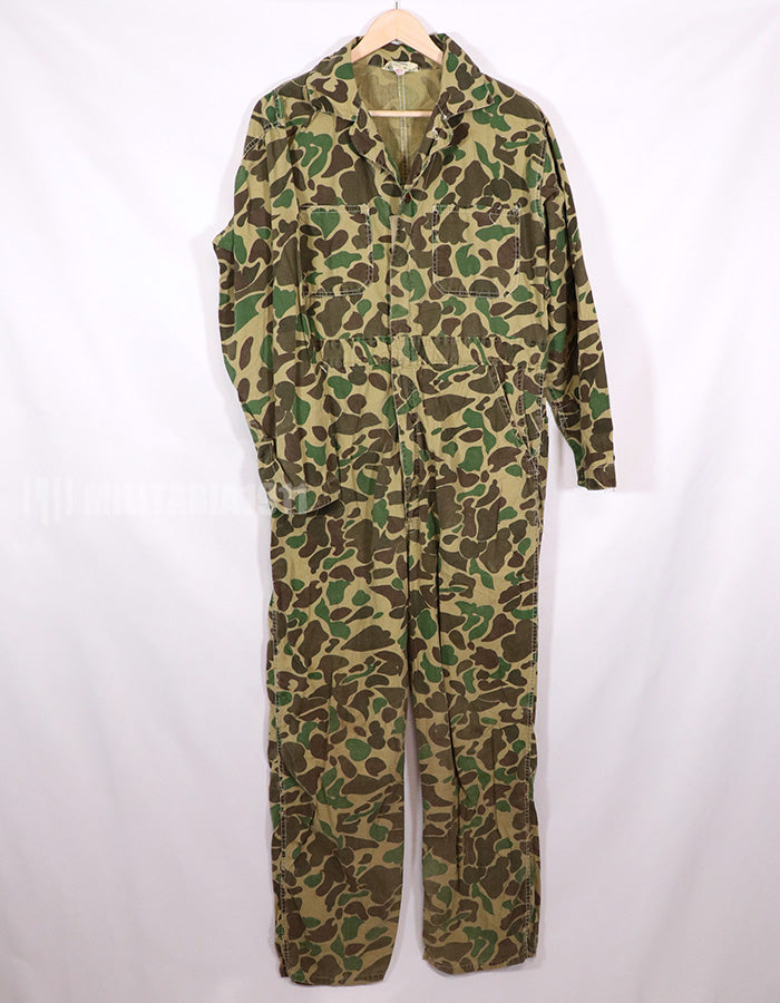 Civilian American Vintage Frogskin Camouflage Coveralls, Used.