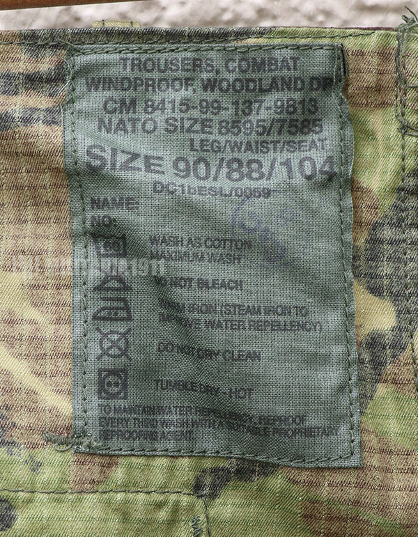 British Army USED Woodland DPM Combat Pants Windproof B