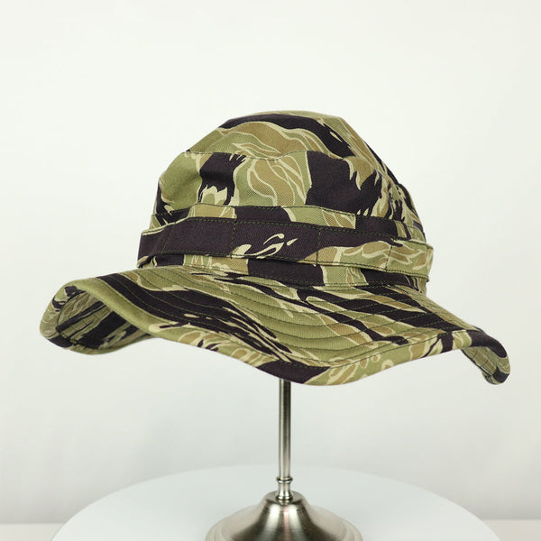 [Scheduled to ship in mid-June]  2023 Second Lot MADE IN OKINAWA VIETNAM WAR Gold Tiger Stripe Boonie Hat