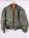 Real 1965 USAF L-2B flight jacket, knit restored, zipper damaged.