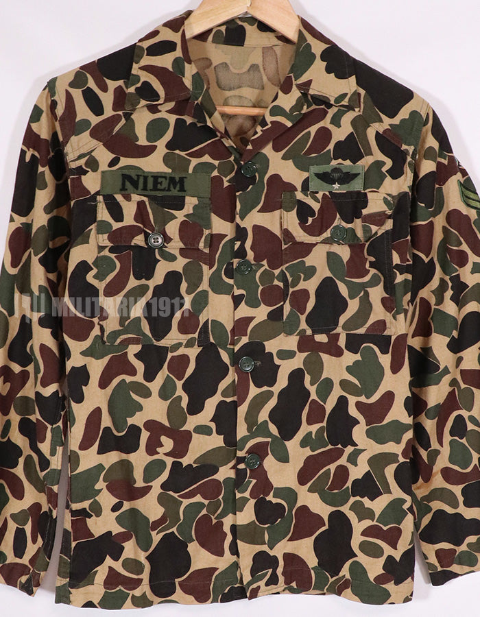 Real CIDG Beogum camouflage shirt with patch (retrofitted)