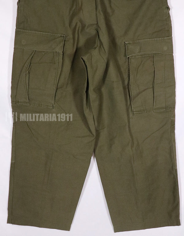 Real 1973 M65 cotton field pants, used, faded.