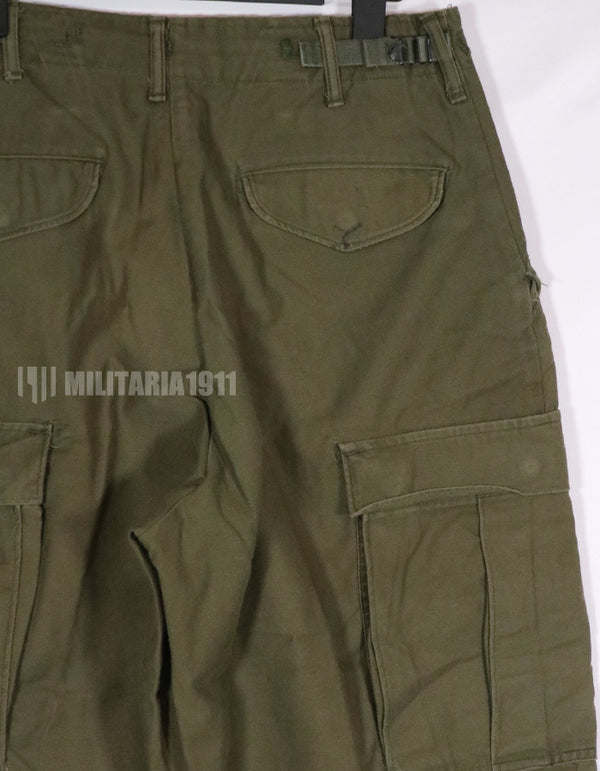 Real 1973 M65 cotton field pants, used, faded.