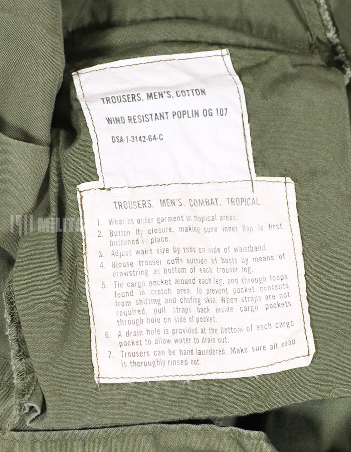 Real 1964 1st Model Jungle Fatigue Pants, used.