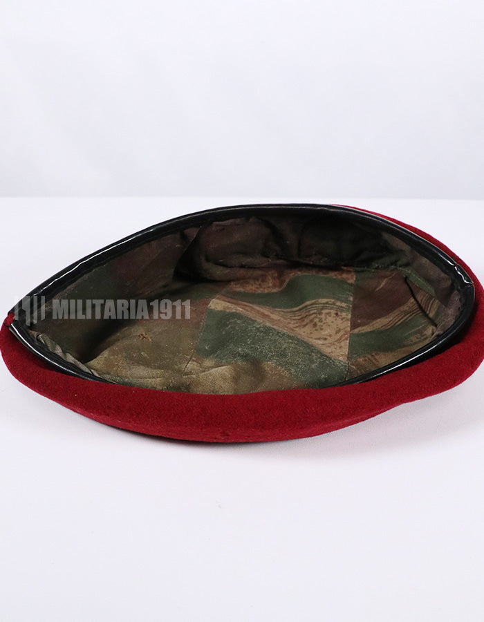 Real South Vietnam Airborne Red Beret Wind Proof Camouflage Lining